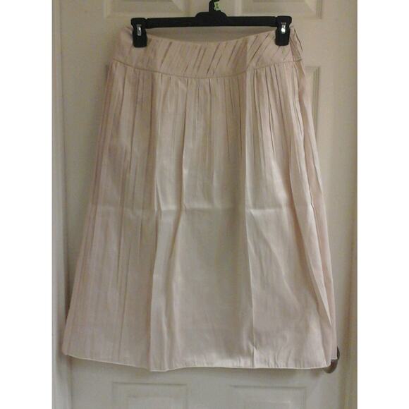 Dialogue Skirt, women's size 14 A-line ivory, crinkle style, QVC, NWT - Picture 1 of 5